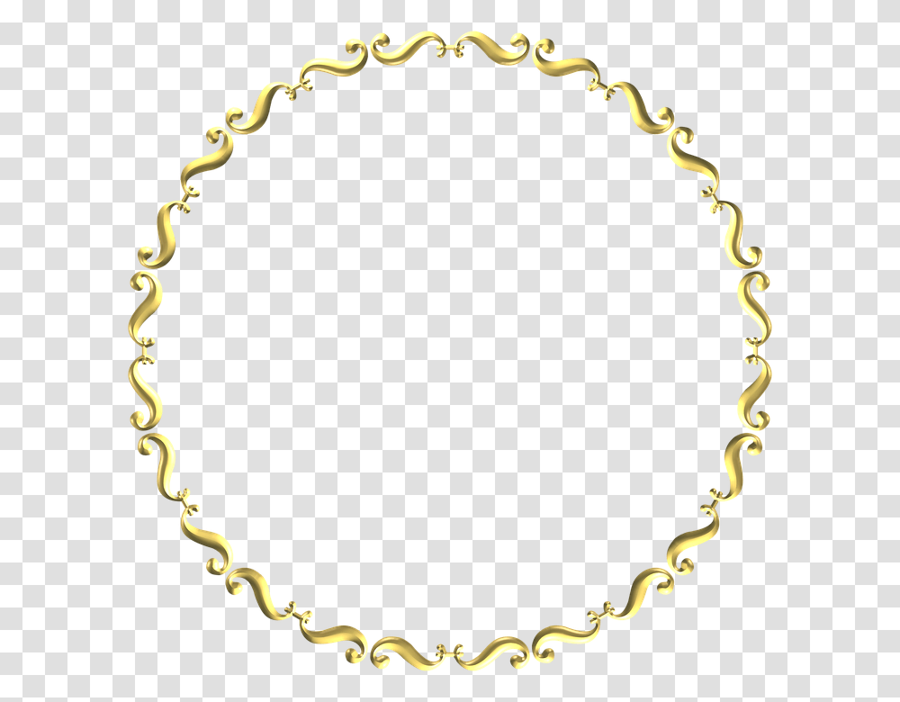 Gold Frame Round Border Decoration Decor Circle, Bracelet, Jewelry, Accessories, Accessory Transparent Png