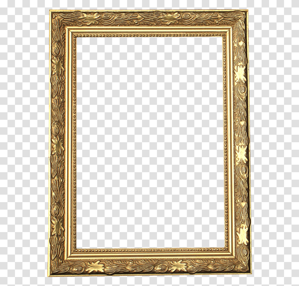 Gold Frame, Rug, Mirror Transparent Png