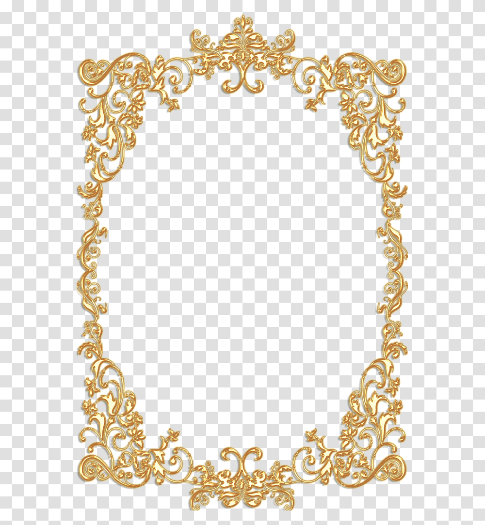 Gold Frames Hd, Oval, Pattern Transparent Png