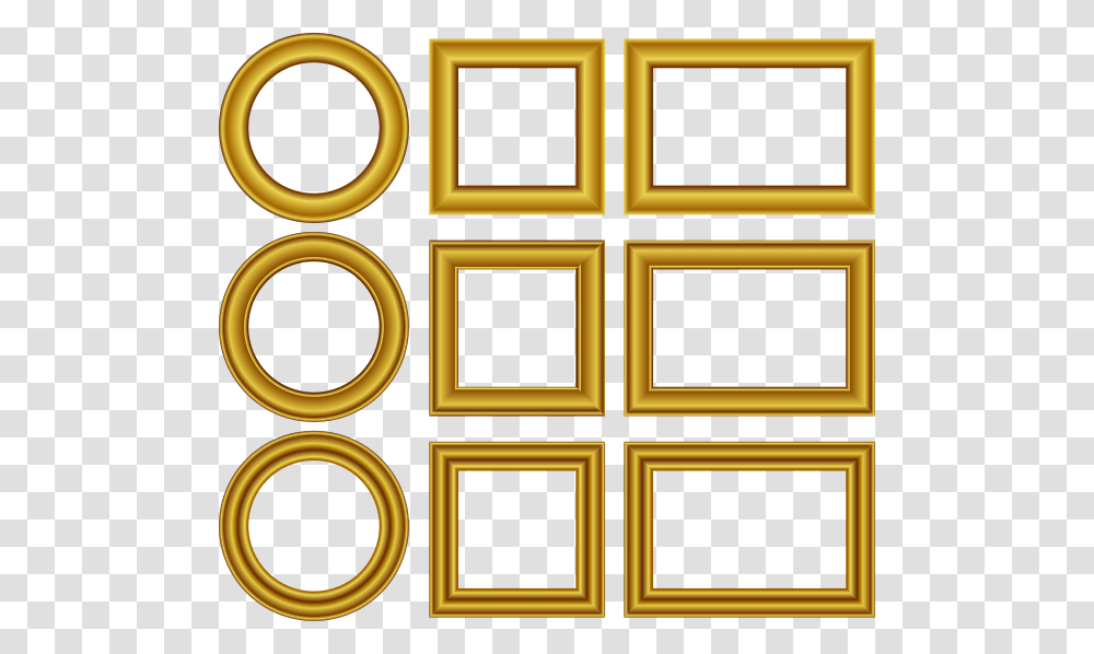 Gold Frames Set Clip Arts For Web, Interior Design, Indoors, Light Transparent Png