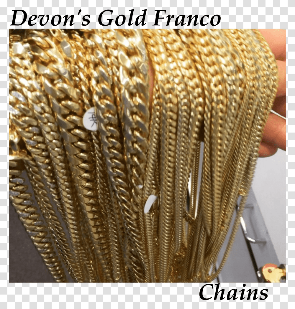 Gold Franco Chains Devon Chain, Bronze, Rug, Hair Transparent Png