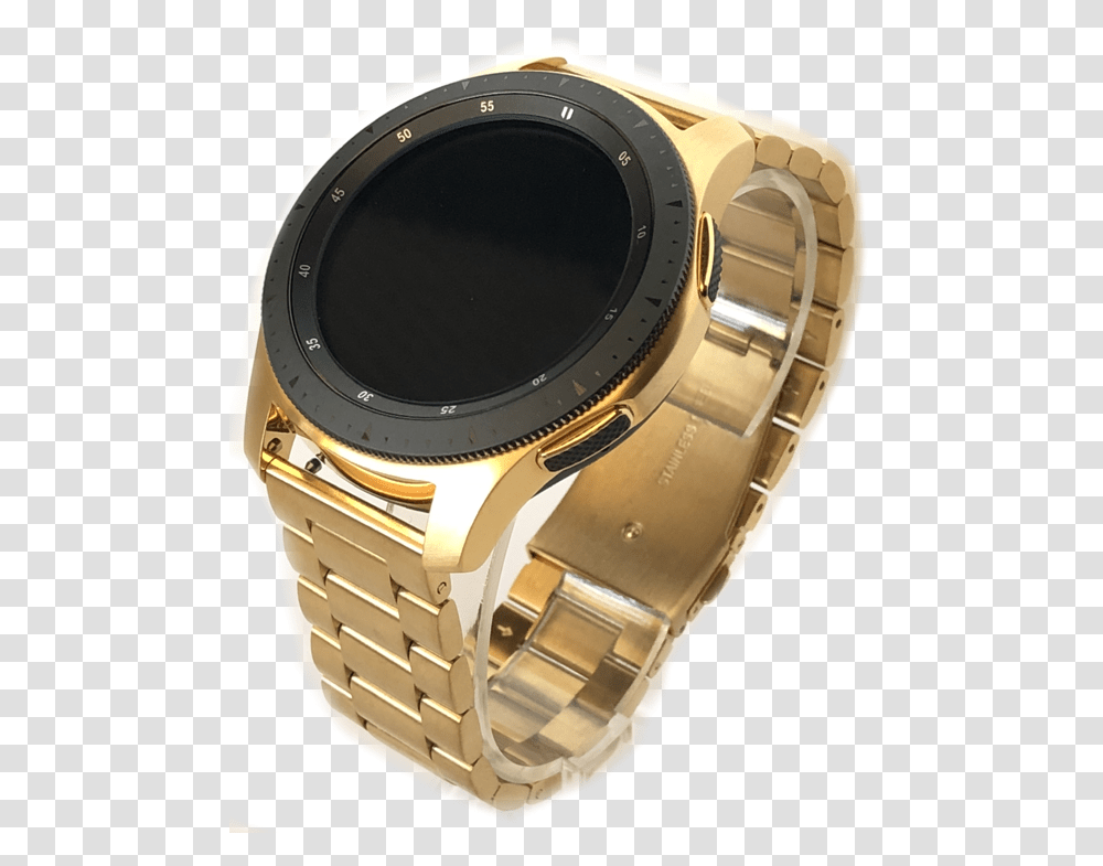 Gold Galaxy Watch, Wristwatch, Digital Watch Transparent Png