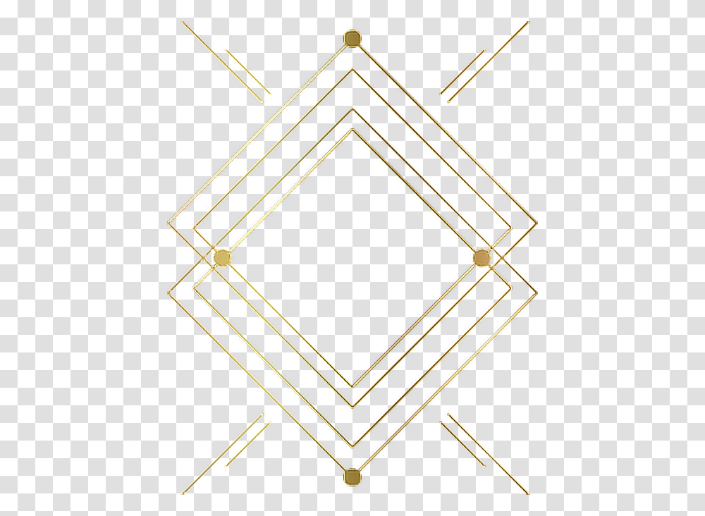 Gold Geometricshapes Geometric Frame Decor Decoration Bipartite Graph Square, Triangle, Pattern, Bow, Utility Pole Transparent Png