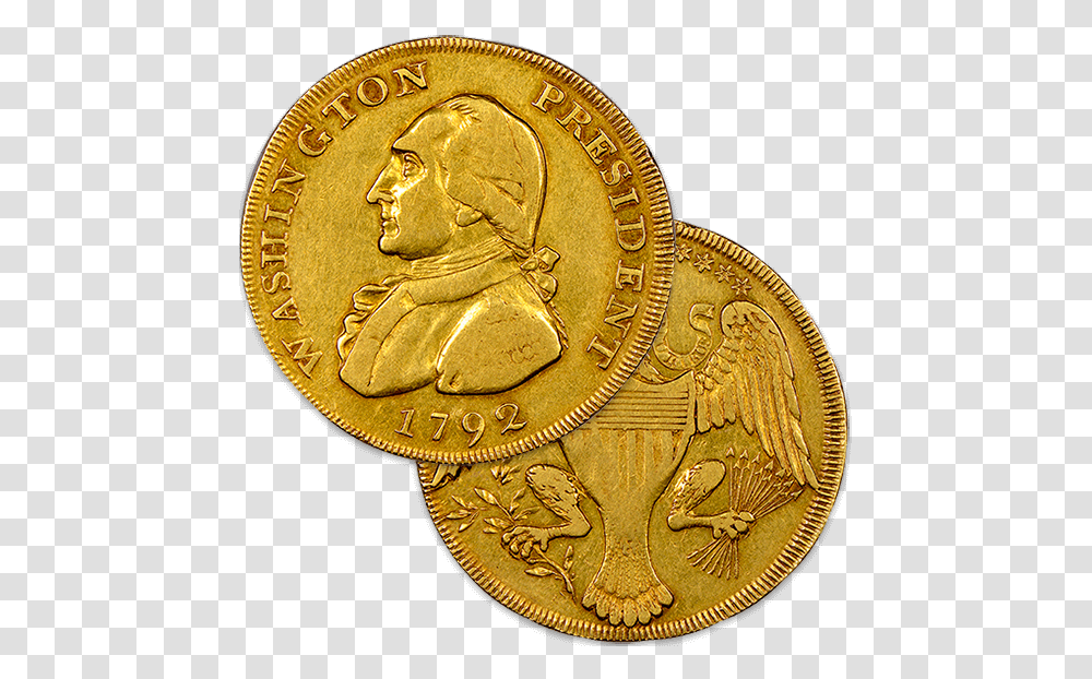 Gold George Washington Coin, Money, Rug Transparent Png