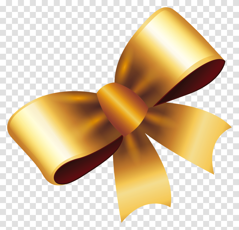 Gold Gift Bow Gold Gift Ribbon, Lamp, Machine, Propeller Transparent Png