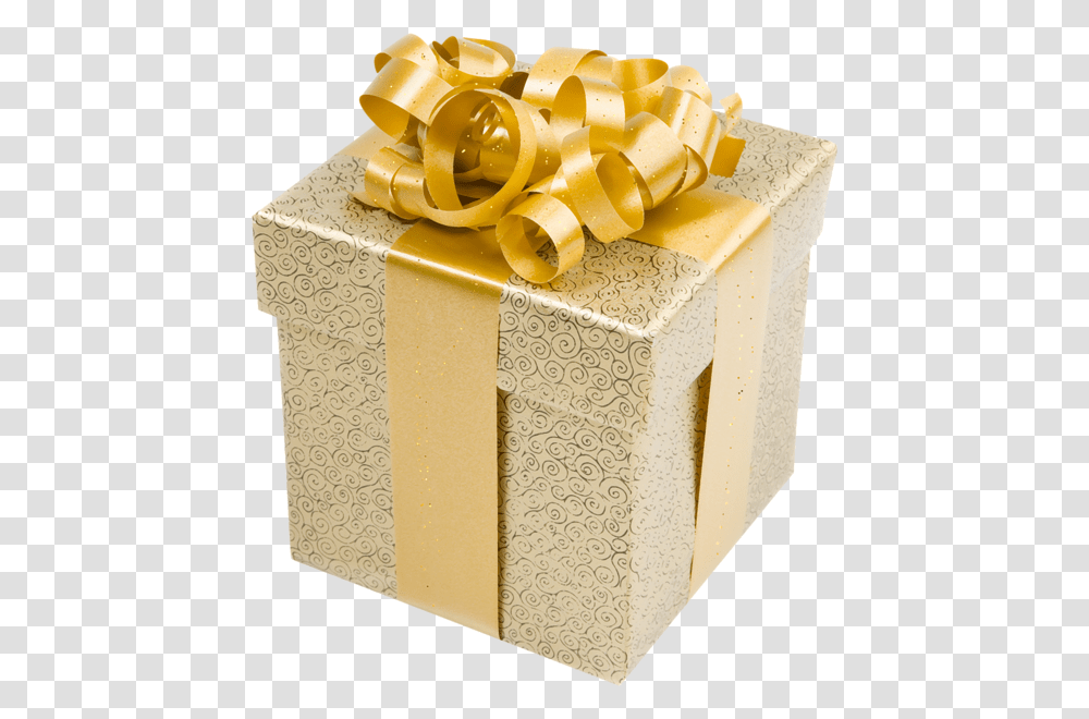 Gold Gift Box, Birthday Cake, Dessert, Food Transparent Png