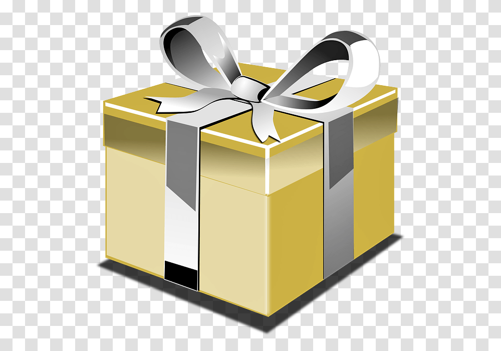 Gold Gift Box Clipart Silver And Gold Gift Boxes Transparent Png