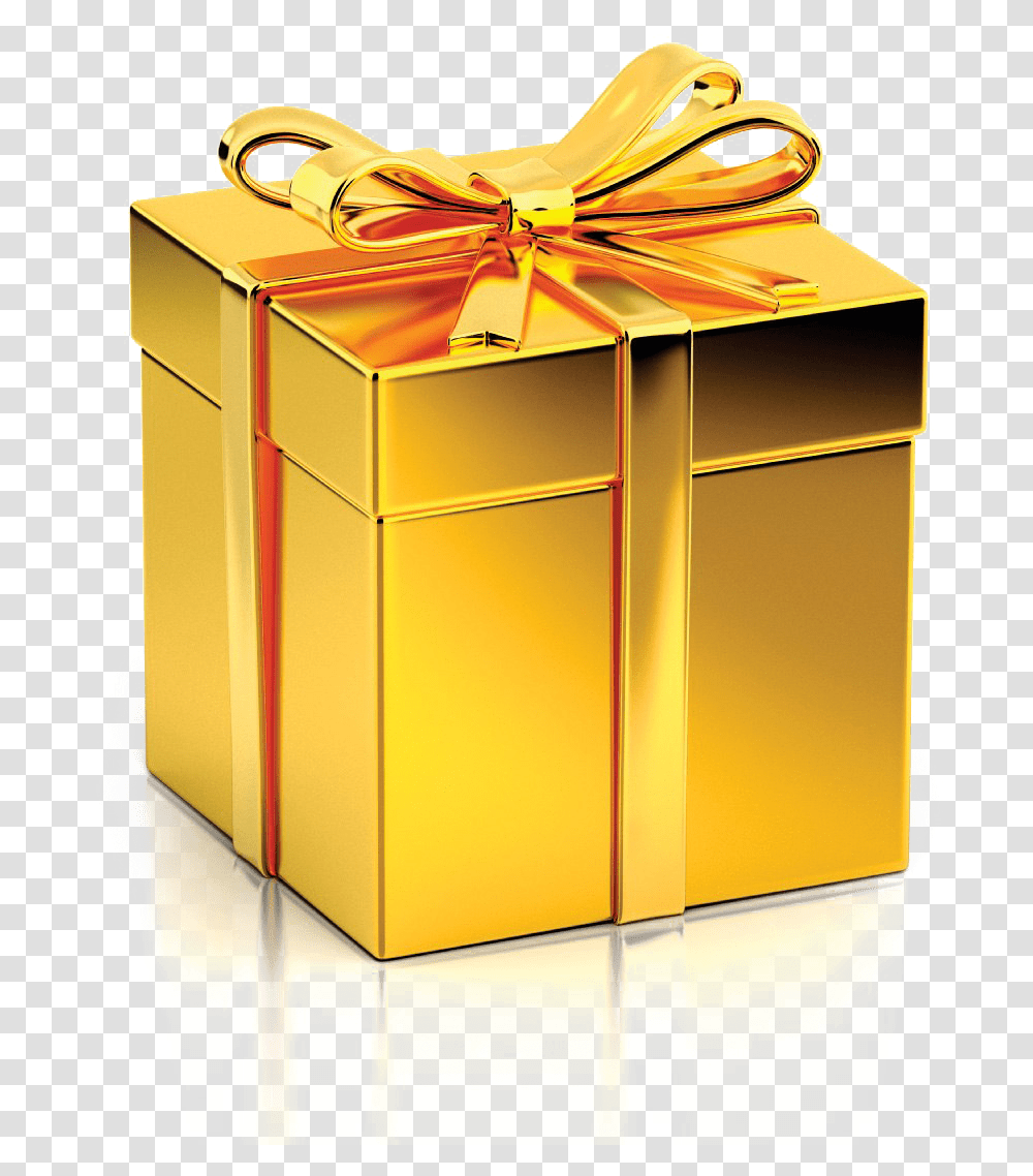 Gold Gift Box, Mailbox, Letterbox Transparent Png