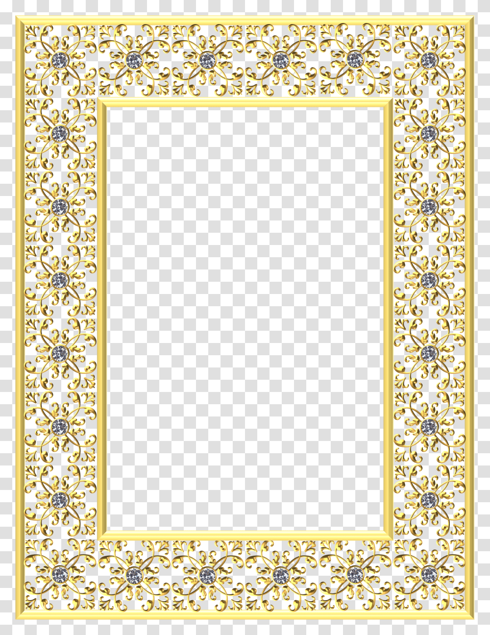 Gold Gilt Frame Detailed Diamond Gold And Diamond Border, Rug, Paper Transparent Png