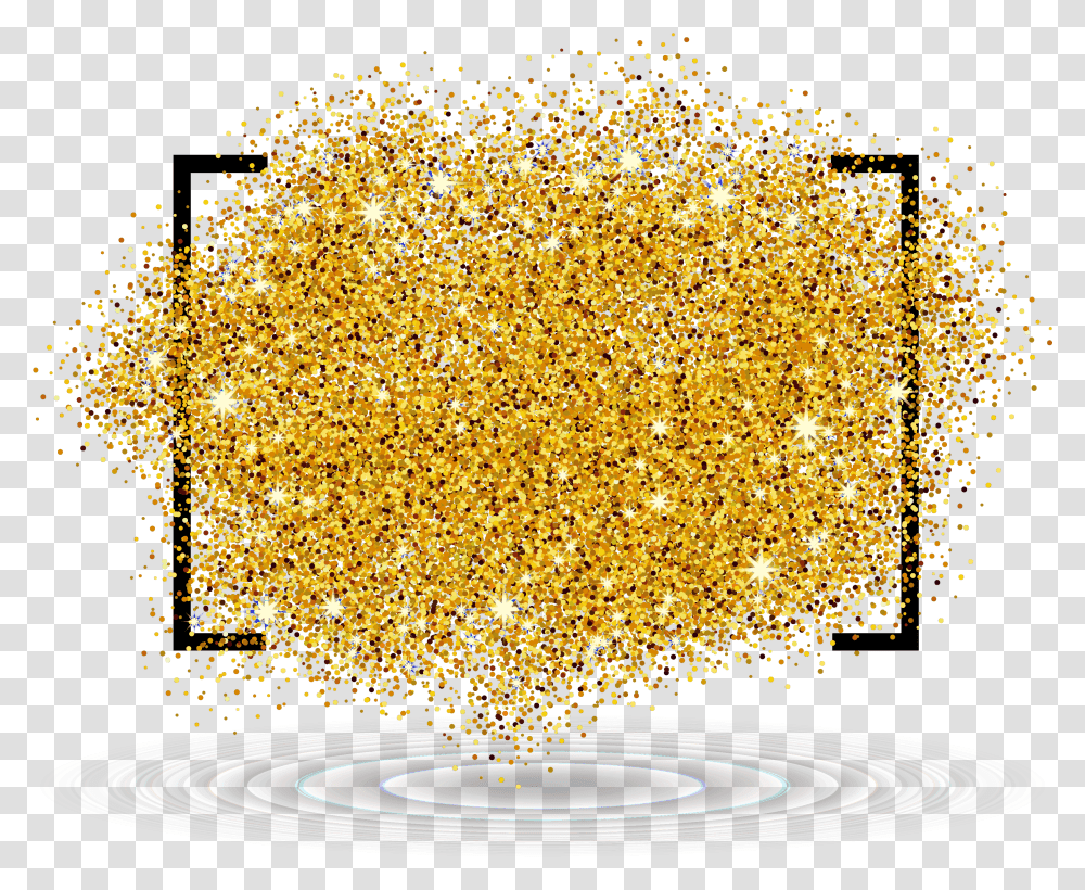 Gold Glitter Border Desktop Wallpaper Clip Art Gold Brush Stroke Gold, Outdoors, Light, Nature, Water Transparent Png