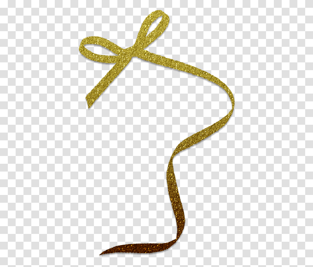Gold Glitter Border Glitter Gold Goldglitter Bow Gold Ribbon Border, Snake, Reptile, Animal, Cross Transparent Png