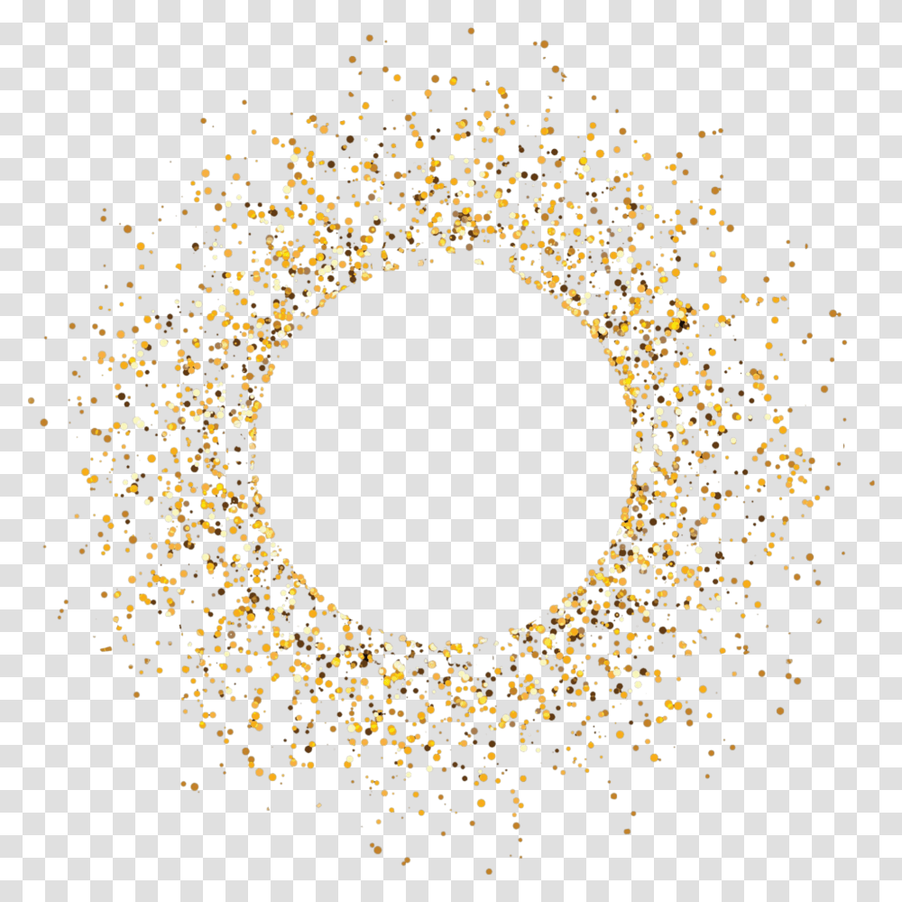 Gold Glitter Circle, Outdoors, Moon, Outer Space, Night Transparent Png