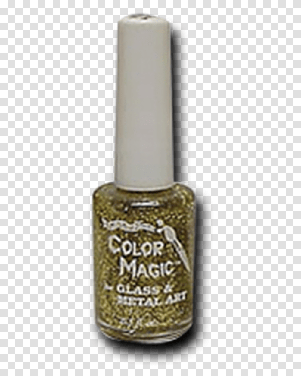 Gold Glitter Color Magic Multi Surfaceglass Paint Nail Polish, Bottle, Cosmetics, Perfume Transparent Png