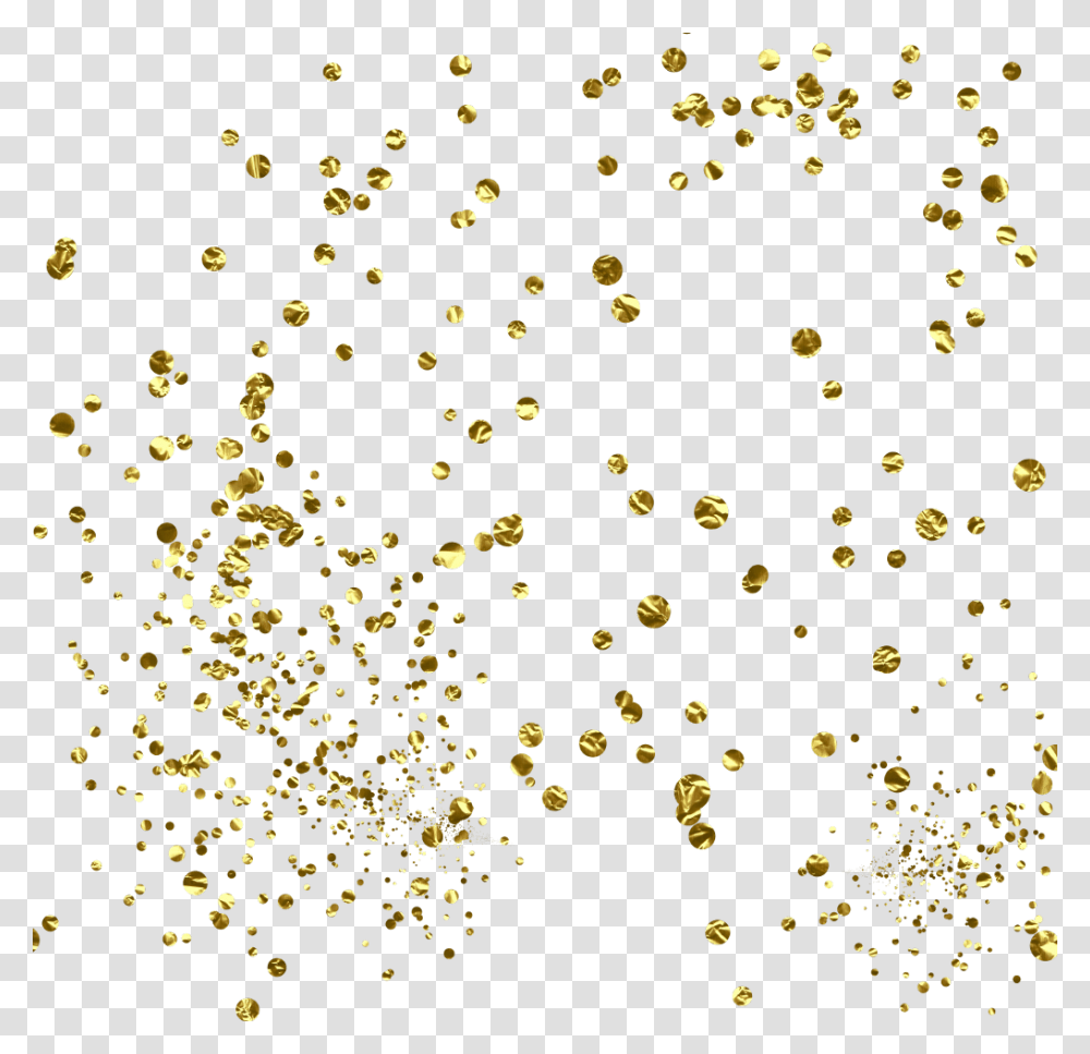 Gold Glitter Foil Confetti Dots Dot Decoration Gold Glitter Dot, Paper, Christmas Tree, Ornament, Plant Transparent Png
