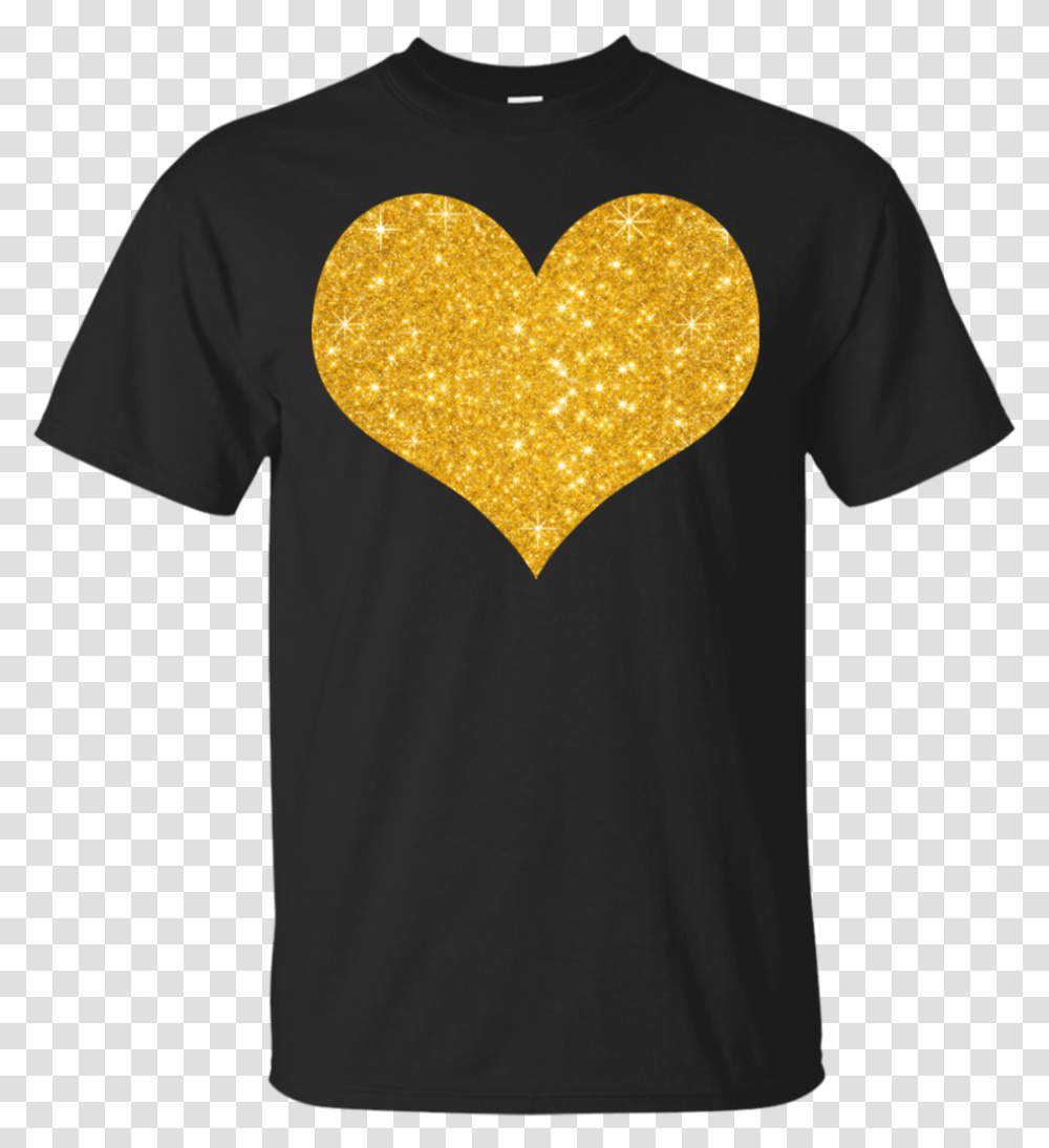 Gold Glitter Heart 4xl Gucci T Shirt, Apparel, T-Shirt, Sleeve Transparent Png