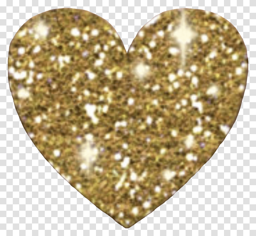 Gold Glitter Heart Gold Glitter Heart, Light Transparent Png
