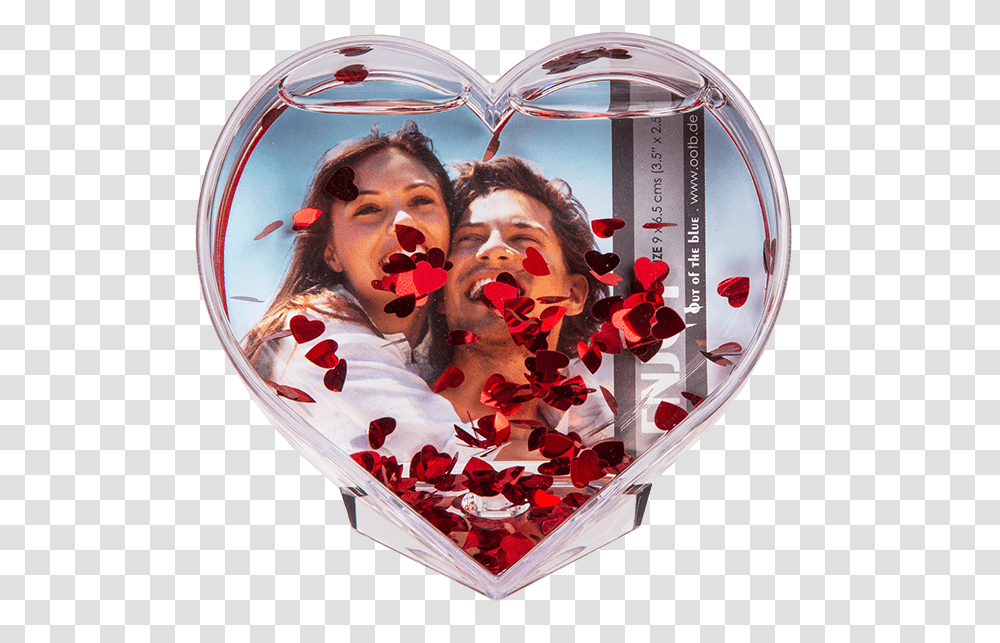 Gold Glitter Heart Hartvormige 3d Fotokader Met Hartjes Couple, Person, Collage, Poster, Advertisement Transparent Png