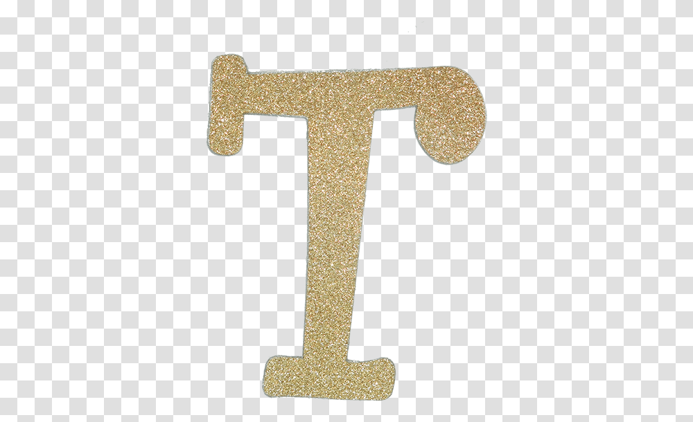 Gold Glitter Letter T Image Gold Glitter Letter T, Alphabet, Text, Cross, Symbol Transparent Png