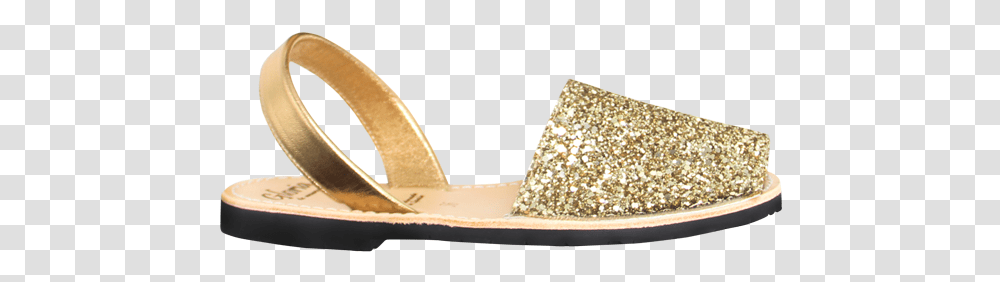 Gold Glitter Slide Sandal, Clothing, Apparel, Lighting, Hat Transparent Png