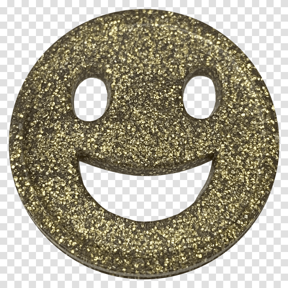 Gold Glitter Smile Happy Face 29mm Tokens Smiley, Text, Lamp, Alphabet, Number Transparent Png