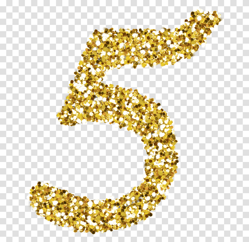 Gold Glitter Sparkle Gold Glitter 5, Alphabet, Number Transparent Png
