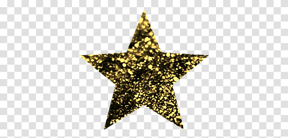 Gold Glitter Sparkle Star Illustration, Star Symbol Transparent Png