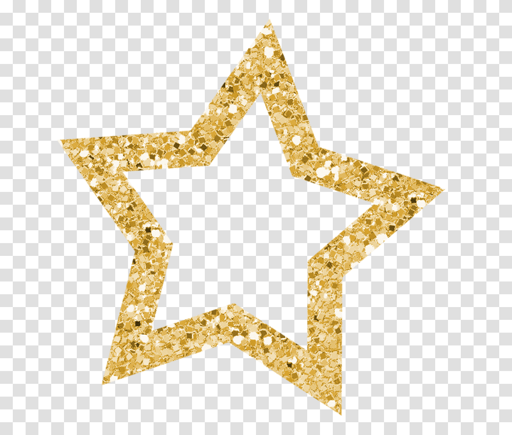 Gold Glitter Star 2 Image Gold Glitter Star, Cross, Symbol, Star Symbol Transparent Png