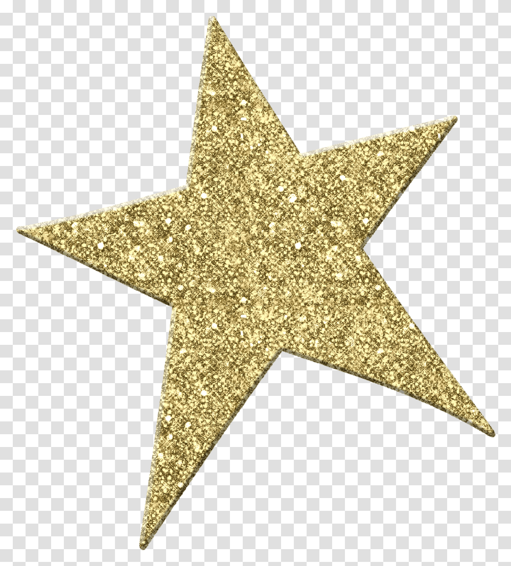 Gold Glitter Stars Star Clipart Gold Glitter Star, Cross, Symbol, Star Symbol, Light Transparent Png
