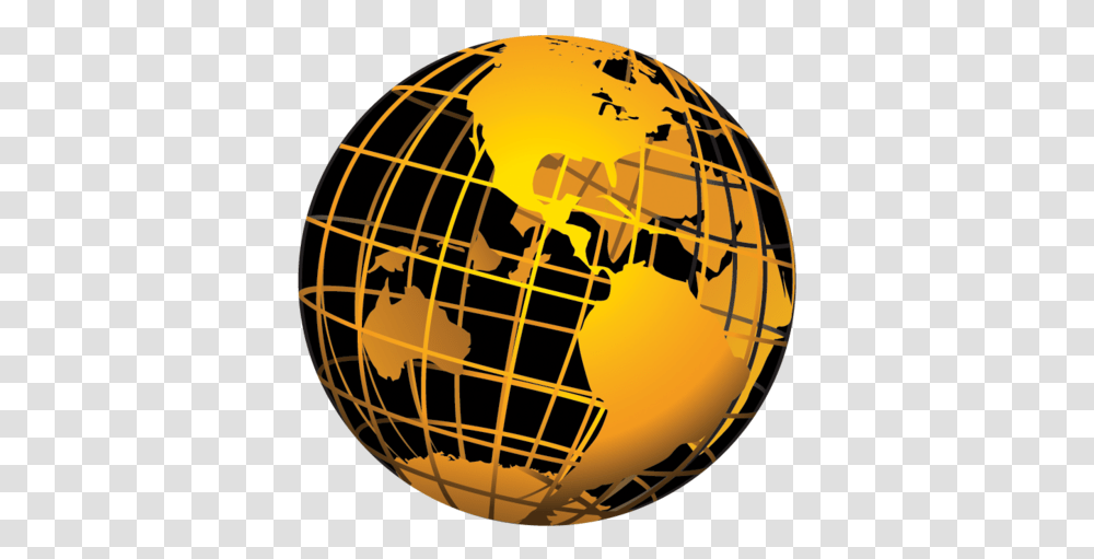 Gold Globe Clipart Black And Gold Globe, Outer Space, Astronomy, Universe, Helmet Transparent Png