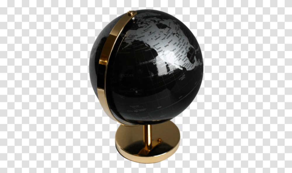 Gold Globe Globe, Helmet, Clothing, Apparel, Outer Space Transparent Png