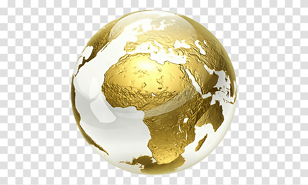 Gold Globe Gold Earth, Outer Space, Astronomy, Universe, Planet Transparent Png