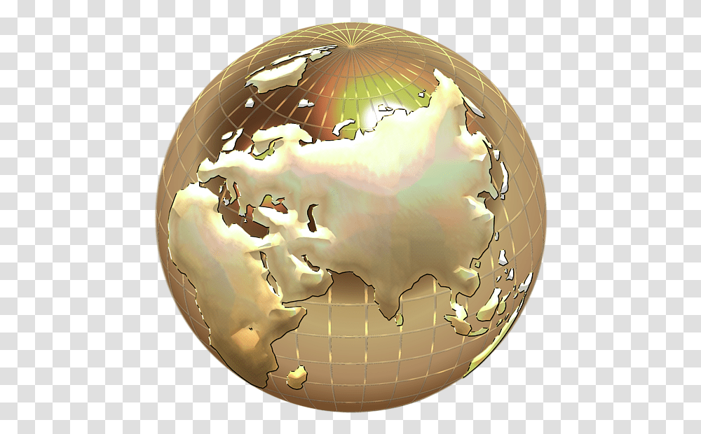 Gold Globe Picture Earth, Outer Space, Astronomy, Universe, Planet Transparent Png