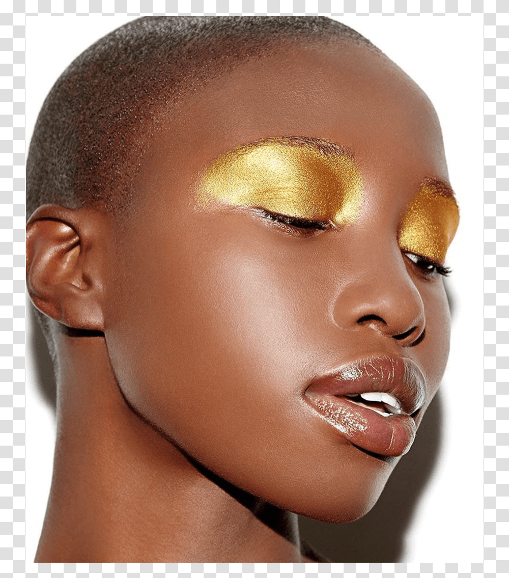 Gold Glossy Eye, Face, Person, Human, Head Transparent Png