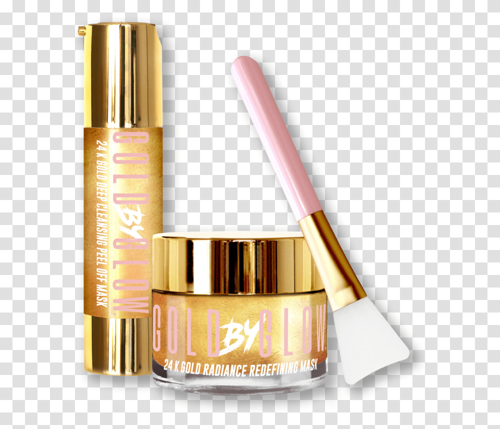 Gold Glow Facial, Cosmetics, Lipstick, Brush, Tool Transparent Png