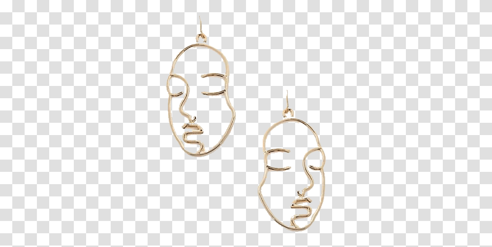 Gold Goldaesthetic Earrings Aesthetic Freetoedit Face Earrings Forever, Accessories, Accessory, Jewelry Transparent Png