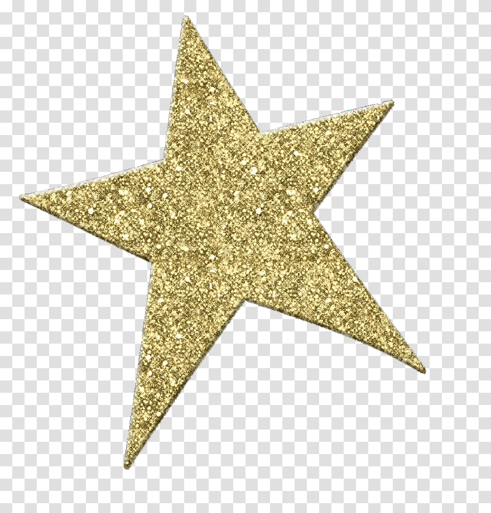 Gold Golden Fotoedit Star Goldstar Aesthetic Gold Glitter Star, Cross, Star Symbol Transparent Png