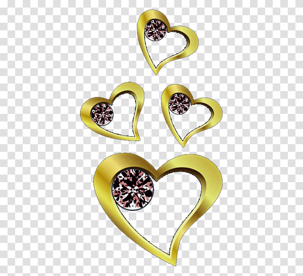 Gold Goldhearts Golden Bling Blingbling Diamonds Heart, Accessories, Accessory, Jewelry Transparent Png