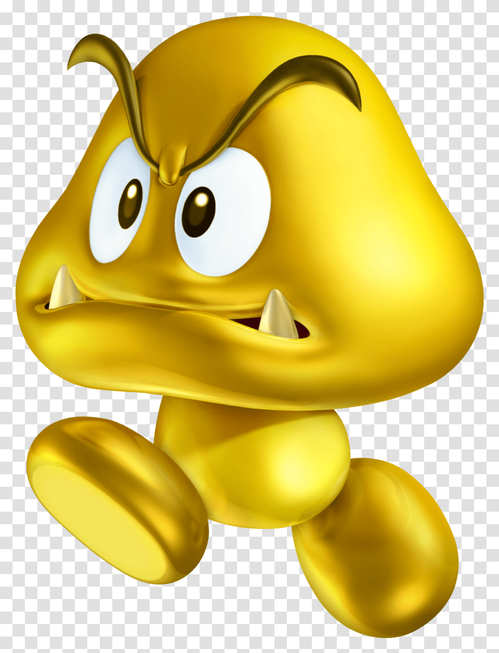 Gold Goomba Goomba Mario Bros, Toy, Text, Treasure, Pac Man Transparent Png