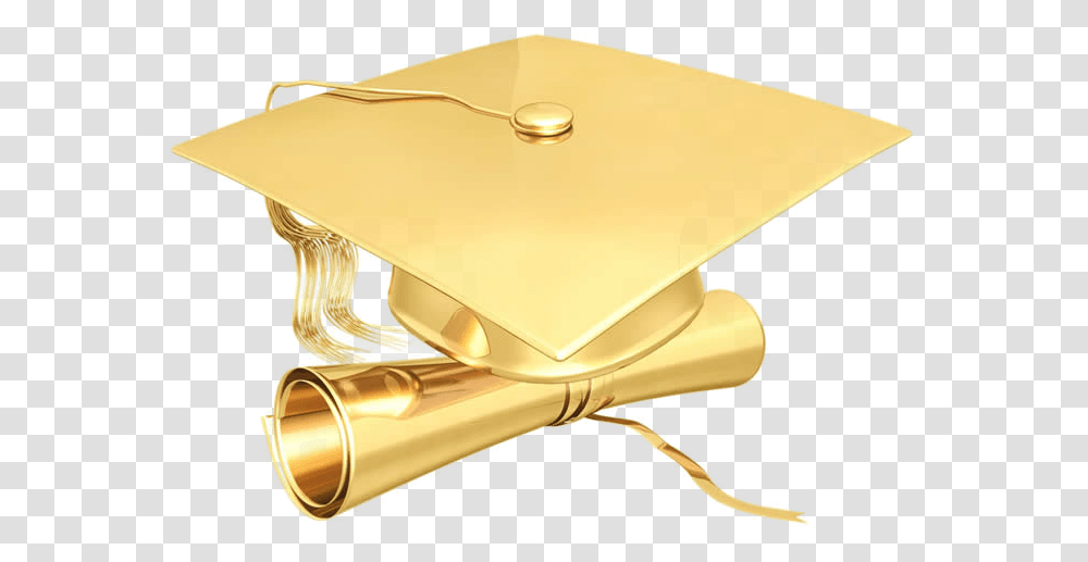 Gold Graduation Cap Clipart Images Gold Graduation Cap, Text, Scroll, Saxophone, Leisure Activities Transparent Png