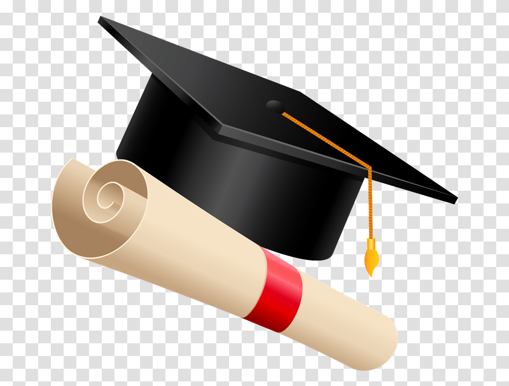Gold Graduation Cap Graduation Cap And Scroll, Text, Weapon, Weaponry, Diploma Transparent Png