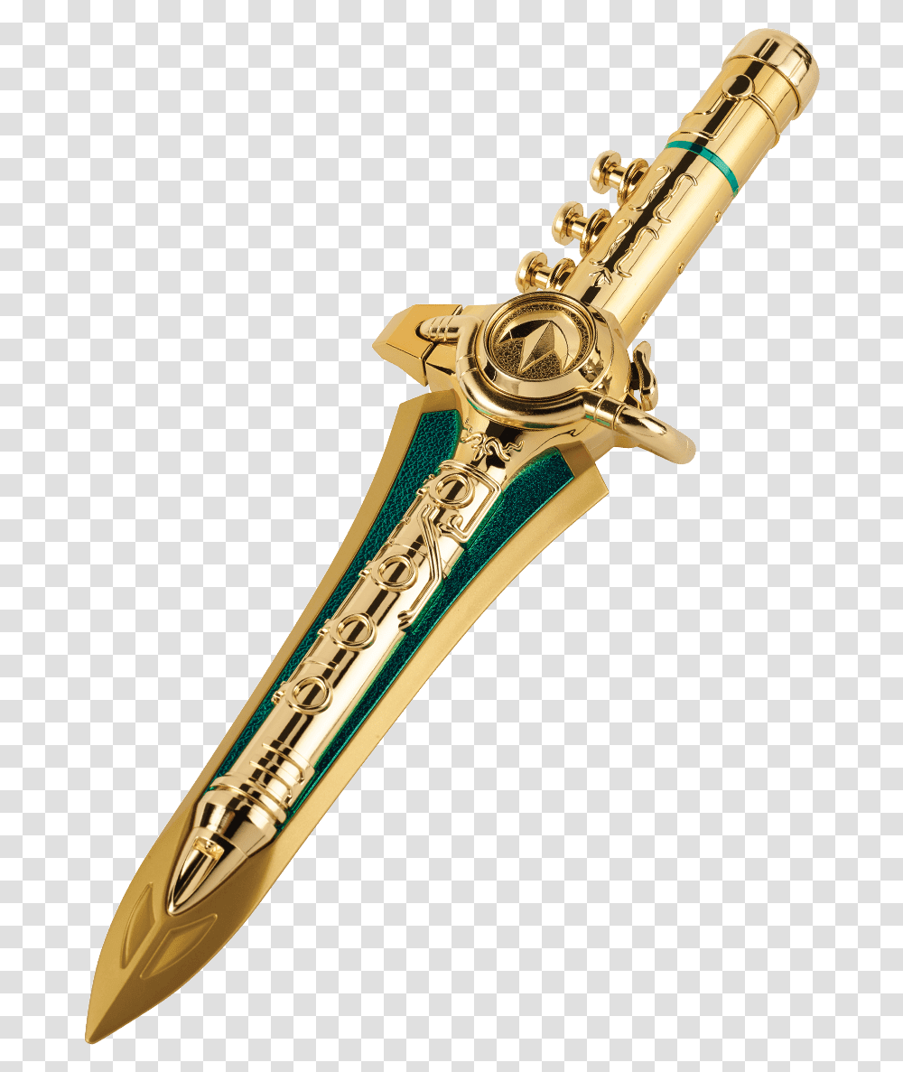 Gold Green Ranger Dagger, Weapon, Weaponry, Blade, Knife Transparent Png