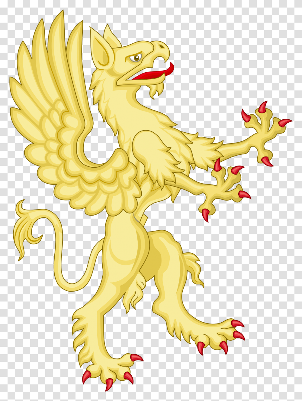 Gold Griffin Supporter Ayalon Canada Park, Dragon, Dinosaur, Reptile, Animal Transparent Png