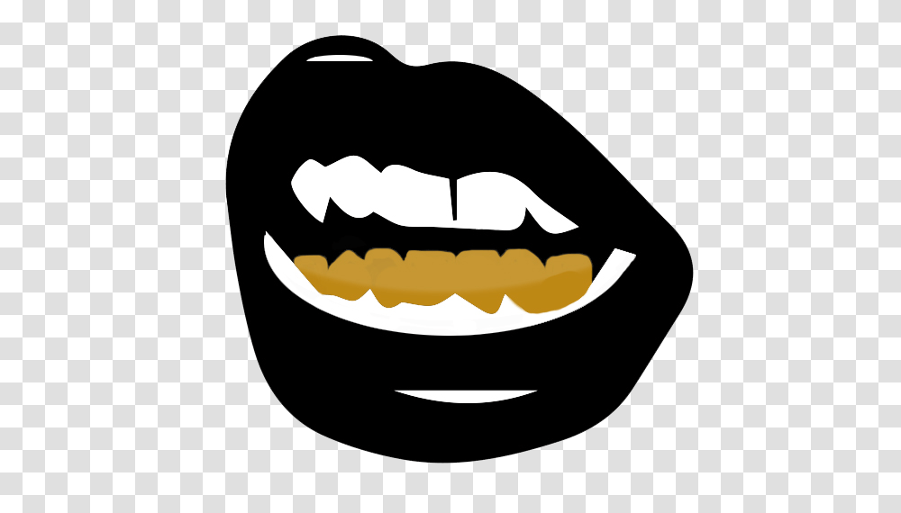 Gold Grillz And Paper Mills Hip Hop In Context, Teeth, Mouth, Lip, Stencil Transparent Png