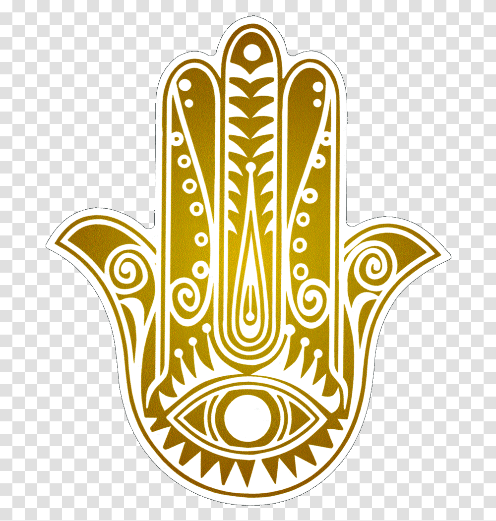 Gold Hamsa Hand Hands Of Fatima, Plant, Pottery, Saxophone Transparent Png