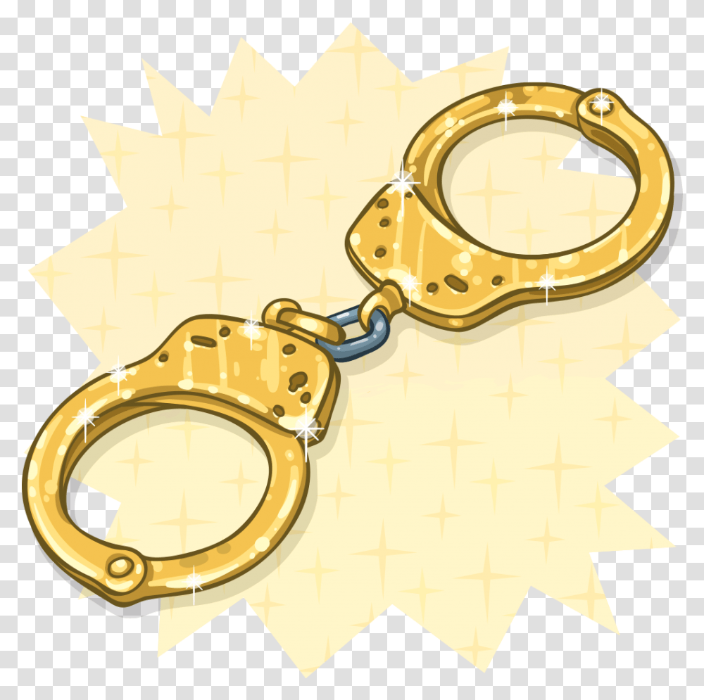 Gold Handcuffs, Magnifying, Wristwatch, Key, Clock Tower Transparent Png