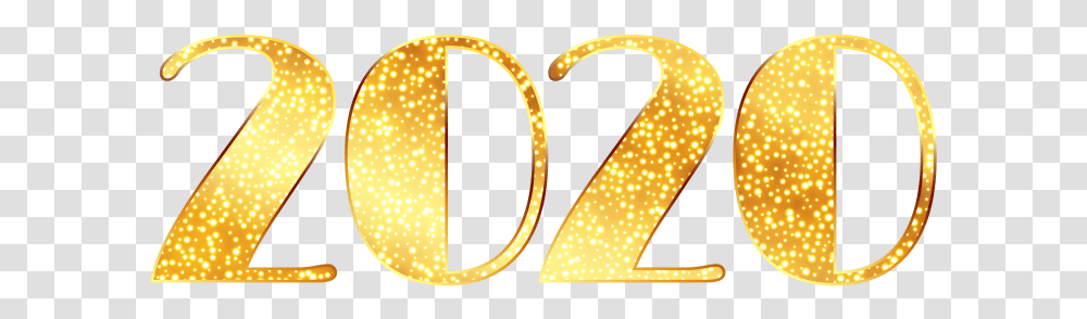 Gold Happy New Year Text, Alphabet, Light, Tie, Accessories Transparent Png