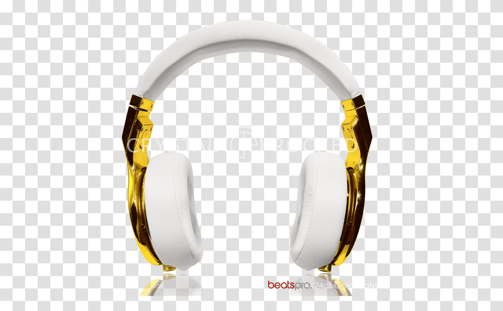 Gold Headphones, Helmet, Apparel, Electronics Transparent Png