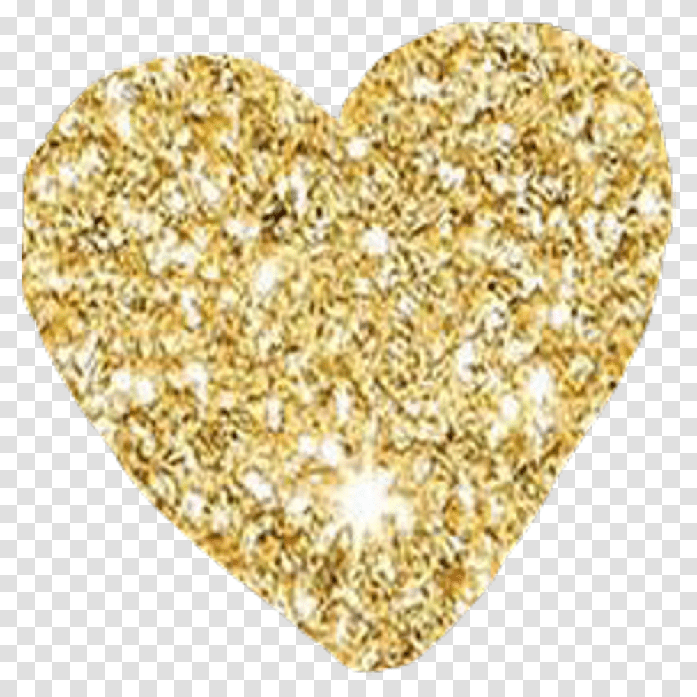 Gold Heart 3 Image Gold Glitter Heart, Light, Treasure Transparent Png