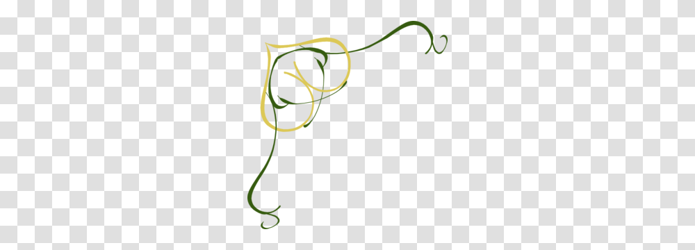 Gold Heart And Green Branches Clip Art, Plant, Vine Transparent Png