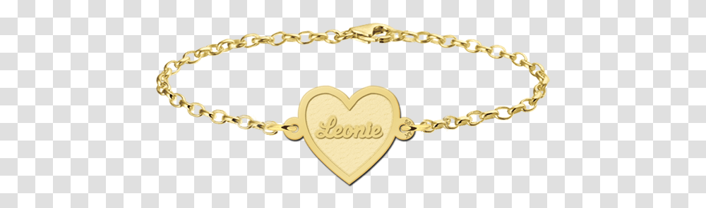 Gold Heart Bracelet Including Engraving Gouden Armband Met Naam, Chain, Jewelry, Accessories, Accessory Transparent Png